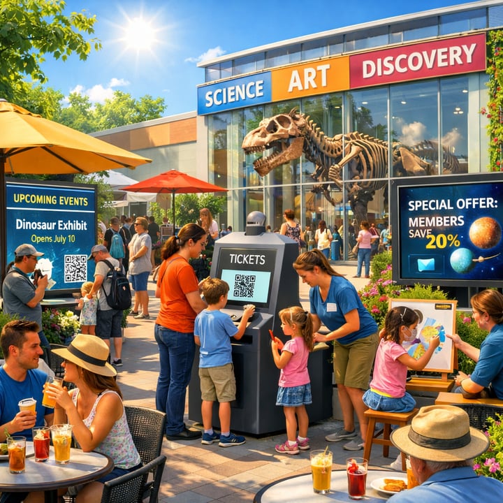 Busy cultural attraction