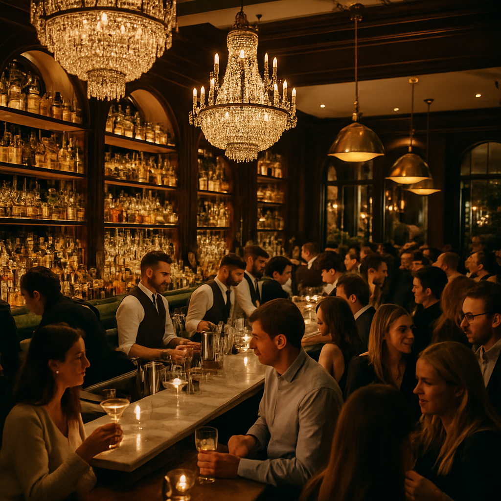 busy luxury bar photo