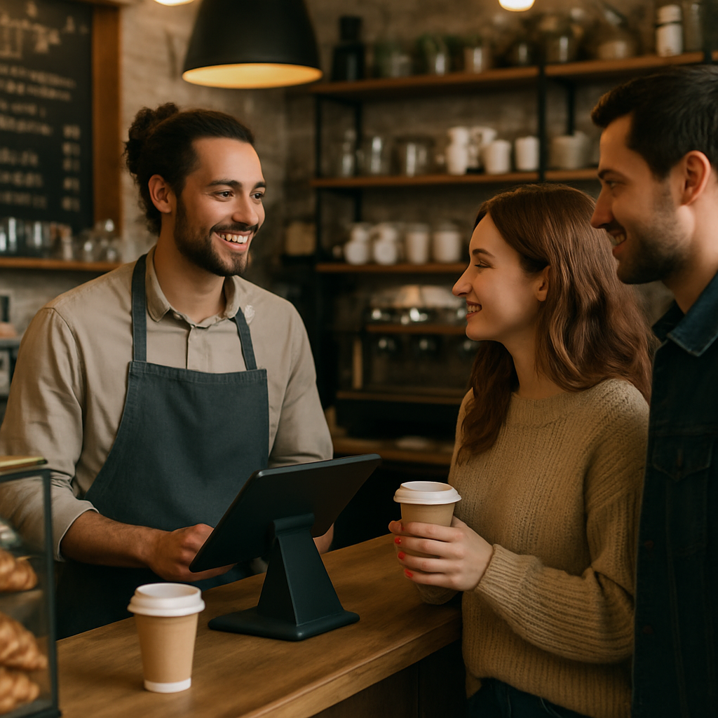 image of people being served at till in cafe image ratio between 21 and 300175