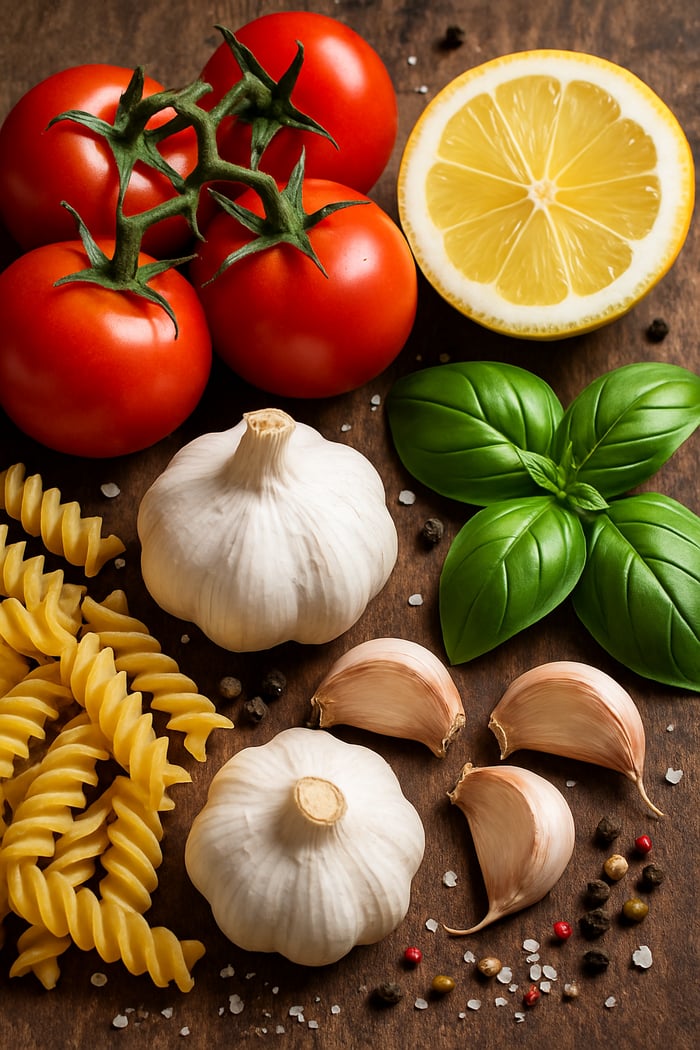 photographic close up of food ingredients