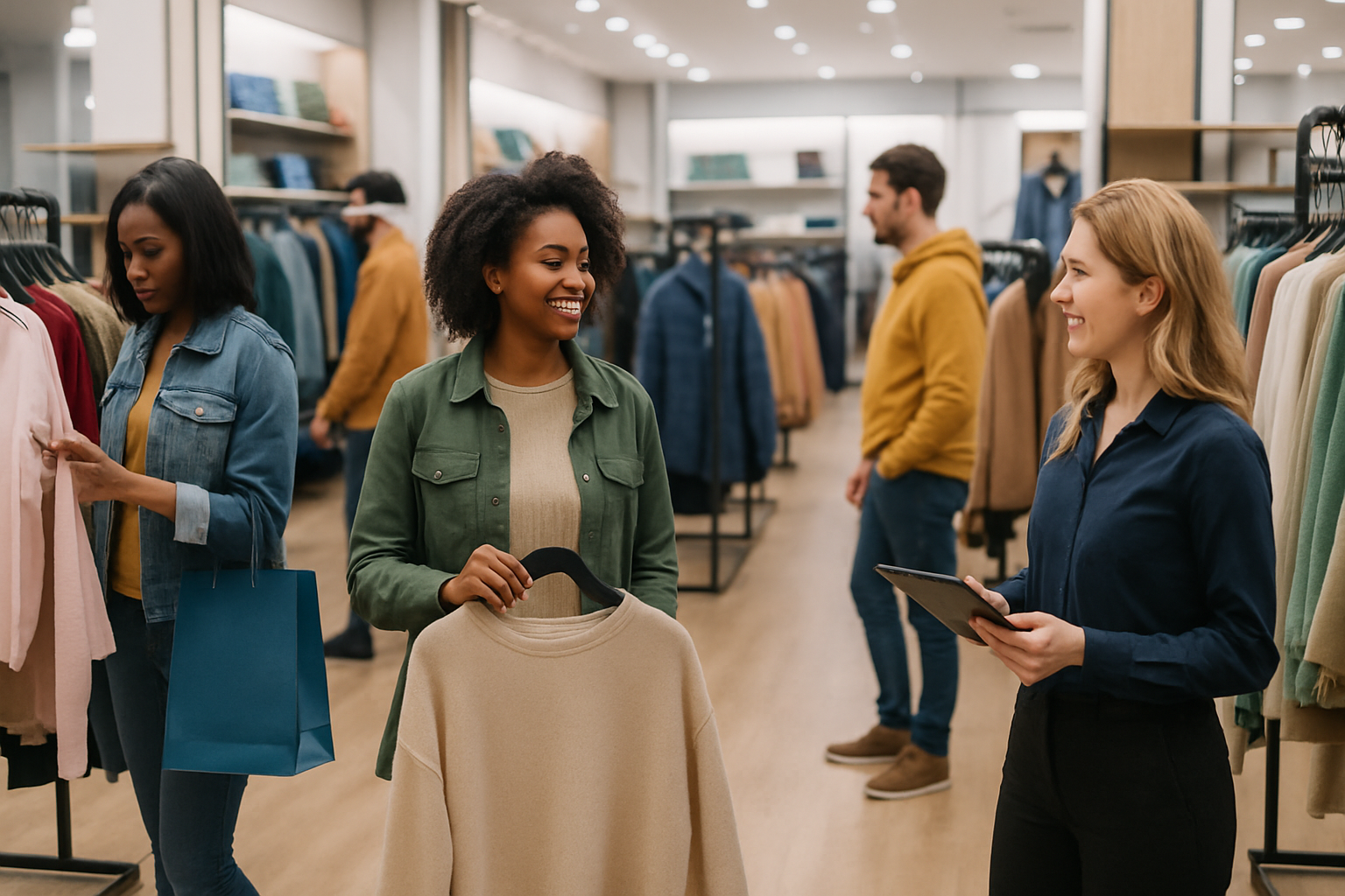 customers shopping in store