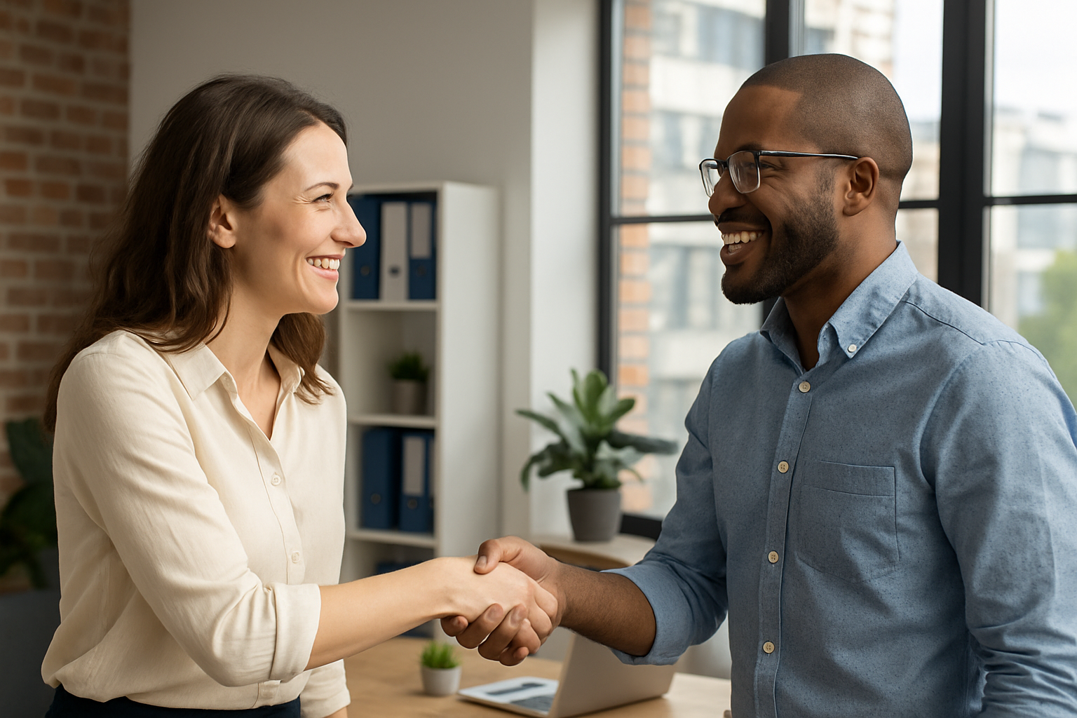 Dynavics implemented Business Central and shaking hands with client