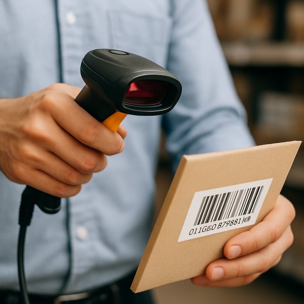 someone using barcode scanner-1